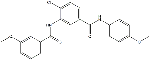 4-chloro-3-[(3-methoxybenzoyl)amino]-N-(4-methoxyphenyl)benzamide 구조식 이미지