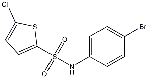 N-(4-bromophenyl)-5-chloro-2-thiophenesulfonamide 구조식 이미지