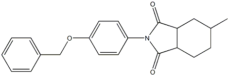 2-[4-(benzyloxy)phenyl]-5-methylhexahydro-1H-isoindole-1,3(2H)-dione 구조식 이미지