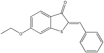 2-benzylidene-6-ethoxy-1-benzothiophen-3(2H)-one 구조식 이미지