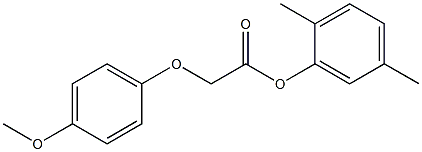 2,5-dimethylphenyl (4-methoxyphenoxy)acetate Structure