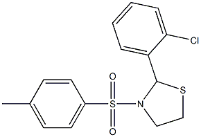 2-(2-chlorophenyl)-3-[(4-methylphenyl)sulfonyl]-1,3-thiazolidine Structure