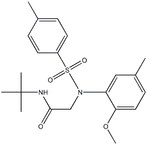 N-(tert-butyl)-2-{2-methoxy-5-methyl[(4-methylphenyl)sulfonyl]anilino}acetamide Structure