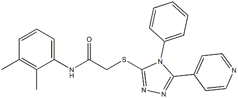 N-(2,3-dimethylphenyl)-2-{[4-phenyl-5-(4-pyridinyl)-4H-1,2,4-triazol-3-yl]sulfanyl}acetamide Structure