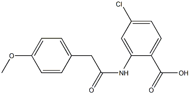 4-chloro-2-{[(4-methoxyphenyl)acetyl]amino}benzoic acid Structure