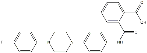 2-({4-[4-(4-fluorophenyl)-1-piperazinyl]anilino}carbonyl)benzoic acid 구조식 이미지