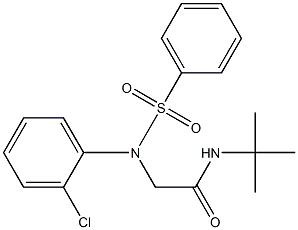 N-(tert-butyl)-2-[2-chloro(phenylsulfonyl)anilino]acetamide Structure