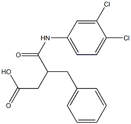 3-benzyl-4-(3,4-dichloroanilino)-4-oxobutanoic acid Structure