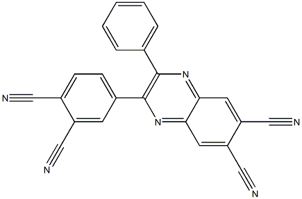 2-(3,4-dicyanophenyl)-3-phenyl-6,7-quinoxalinedicarbonitrile Structure