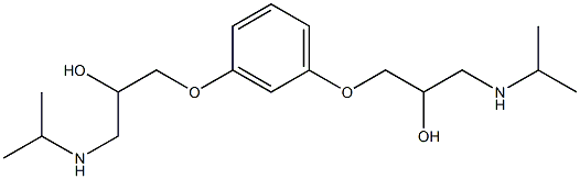 1-{3-[2-hydroxy-3-(isopropylamino)propoxy]phenoxy}-3-(isopropylamino)-2-propanol Structure