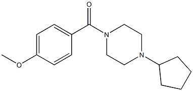 1-cyclopentyl-4-(4-methoxybenzoyl)piperazine Structure