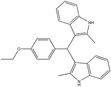 4-[bis(2-methyl-1H-indol-3-yl)methyl]phenyl ethyl ether Structure