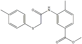 methyl 4-methyl-3-({[(4-methylphenyl)sulfanyl]acetyl}amino)benzoate Structure