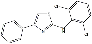 N-(2,6-dichlorophenyl)-4-phenyl-1,3-thiazol-2-amine 구조식 이미지