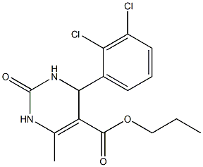 propyl 4-(2,3-dichlorophenyl)-6-methyl-2-oxo-1,2,3,4-tetrahydro-5-pyrimidinecarboxylate Structure