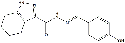 N'-(4-hydroxybenzylidene)-4,5,6,7-tetrahydro-1H-indazole-3-carbohydrazide 구조식 이미지