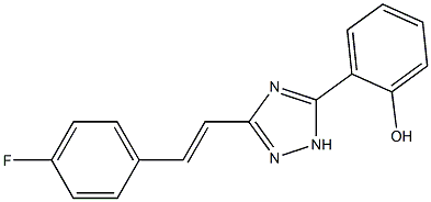 2-{3-[2-(4-fluorophenyl)vinyl]-1H-1,2,4-triazol-5-yl}phenol 구조식 이미지