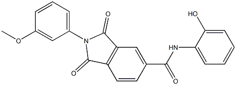 N-(2-hydroxyphenyl)-2-(3-methoxyphenyl)-1,3-dioxo-5-isoindolinecarboxamide Structure