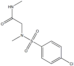 2-[[(4-chlorophenyl)sulfonyl](methyl)amino]-N-methylacetamide 구조식 이미지