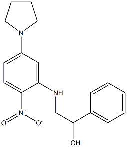 2-{2-nitro-5-pyrrolidin-1-ylanilino}-1-phenylethanol 구조식 이미지