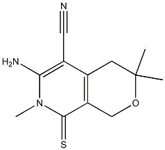6-amino-3,3,7-trimethyl-8-thioxo-3,4,7,8-tetrahydro-1H-pyrano[3,4-c]pyridine-5-carbonitrile Structure