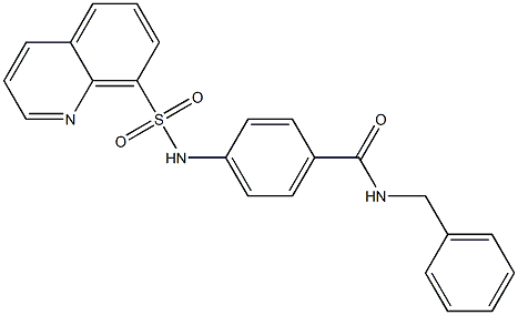 N-benzyl-4-[(8-quinolinylsulfonyl)amino]benzamide Structure