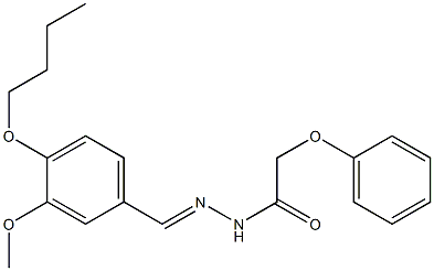 N'-(4-butoxy-3-methoxybenzylidene)-2-phenoxyacetohydrazide 구조식 이미지