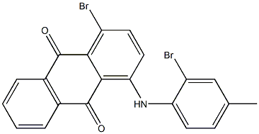 1-bromo-4-(2-bromo-4-methylanilino)anthra-9,10-quinone Structure