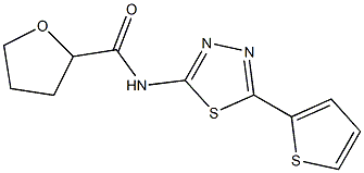 N-[5-(2-thienyl)-1,3,4-thiadiazol-2-yl]tetrahydro-2-furancarboxamide Structure