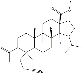 methyl 4-(2-cyanoethyl)-3-isopropenyl-15-isopropyl-4,9-dimethylandrostan-18-oate Structure