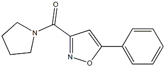 5-phenyl-3-(1-pyrrolidinylcarbonyl)isoxazole Structure