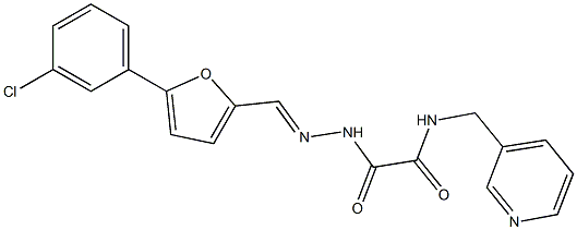 2-(2-{[5-(3-chlorophenyl)-2-furyl]methylene}hydrazino)-2-oxo-N-(3-pyridinylmethyl)acetamide Structure
