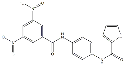 N-[4-({3,5-bisnitrobenzoyl}amino)phenyl]-2-furamide 구조식 이미지