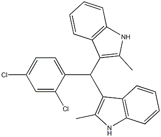 3-[(2,4-dichlorophenyl)(2-methyl-1H-indol-3-yl)methyl]-2-methyl-1H-indole Structure