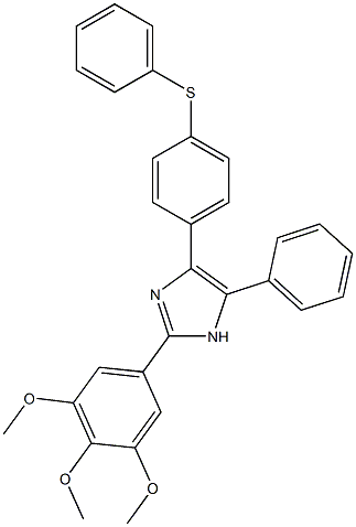 5-phenyl-4-[4-(phenylsulfanyl)phenyl]-2-(3,4,5-trimethoxyphenyl)-1H-imidazole 구조식 이미지