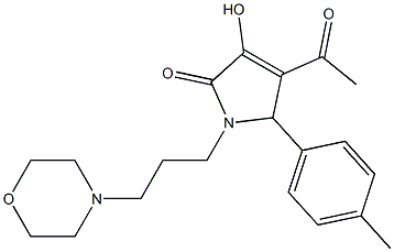 4-acetyl-3-hydroxy-5-(4-methylphenyl)-1-[3-(4-morpholinyl)propyl]-1,5-dihydro-2H-pyrrol-2-one Structure