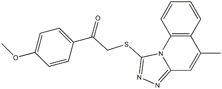 1-(4-methoxyphenyl)-2-[(5-methyl[1,2,4]triazolo[4,3-a]quinolin-1-yl)sulfanyl]ethanone Structure