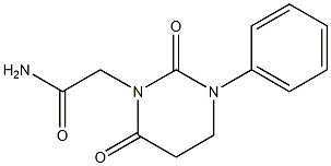 2-(2,6-dioxo-3-phenyltetrahydro-1(2H)-pyrimidinyl)acetamide 구조식 이미지