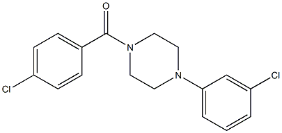 1-(4-chlorobenzoyl)-4-(3-chlorophenyl)piperazine 구조식 이미지