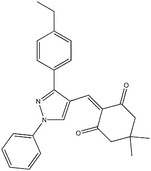 2-{[3-(4-ethylphenyl)-1-phenyl-1H-pyrazol-4-yl]methylene}-5,5-dimethyl-1,3-cyclohexanedione Structure