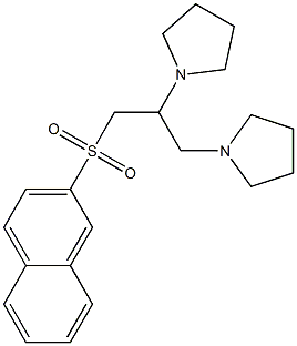 1-[2-(2-naphthylsulfonyl)-1-(1-pyrrolidinylmethyl)ethyl]pyrrolidine 구조식 이미지