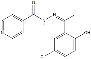 N'-[1-(5-chloro-2-hydroxyphenyl)ethylidene]isonicotinohydrazide 구조식 이미지