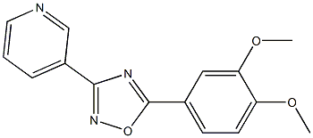 3-[5-(3,4-dimethoxyphenyl)-1,2,4-oxadiazol-3-yl]pyridine 구조식 이미지