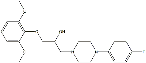1-(2,6-dimethoxyphenoxy)-3-[4-(4-fluorophenyl)piperazin-1-yl]propan-2-ol 구조식 이미지