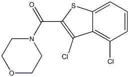 4-[(3,4-dichloro-1-benzothien-2-yl)carbonyl]morpholine 구조식 이미지