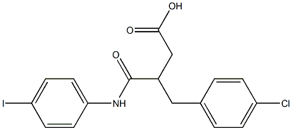 3-(4-chlorobenzyl)-4-(4-iodoanilino)-4-oxobutanoic acid Structure