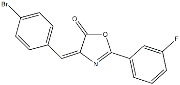 4-(4-bromobenzylidene)-2-(3-fluorophenyl)-1,3-oxazol-5(4H)-one 구조식 이미지