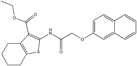 ethyl 2-{[(2-naphthyloxy)acetyl]amino}-4,5,6,7-tetrahydro-1-benzothiophene-3-carboxylate Structure