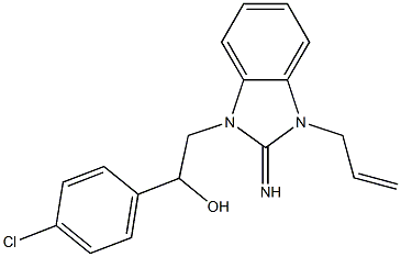2-(3-allyl-2-imino-2,3-dihydro-1H-benzimidazol-1-yl)-1-(4-chlorophenyl)ethanol Structure