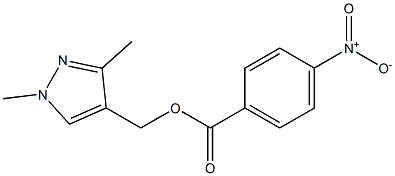 (1,3-dimethyl-1H-pyrazol-4-yl)methyl 4-nitrobenzoate Structure